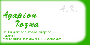 agapion kozma business card